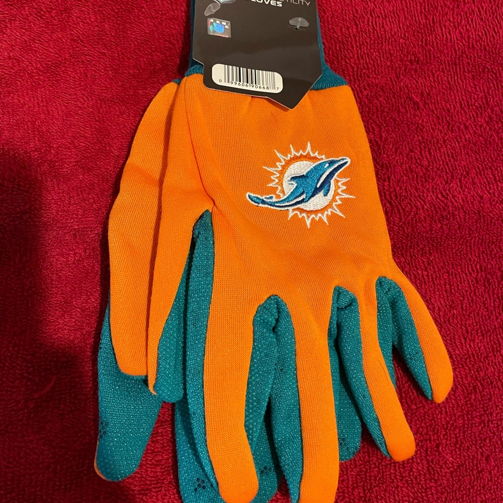 McArthur Towel+Sport NFL Miami Dolphins Sports Utility Gloves
